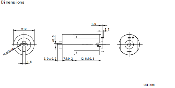 10mm plastic gear motor