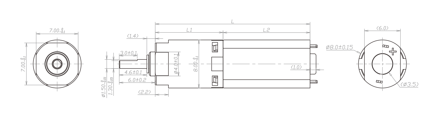 8mm plastic gear motor