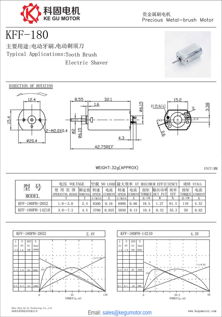 KFF-180 20mm 微型直流电机 