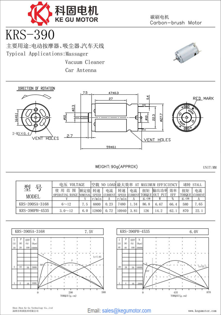 KRS-390 28mm微型直流电机