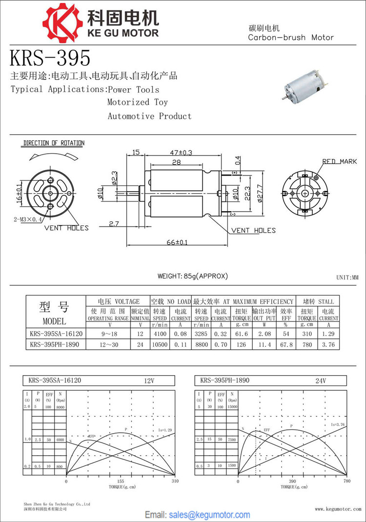 KRS-395 28mm微型直流电机