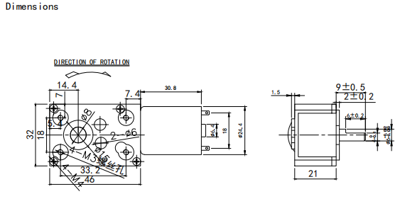 32mm worm gear motor from Kegu motor