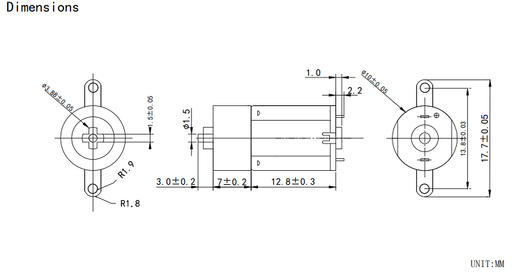 KG-10PM10-L 10mm planetary gear motor